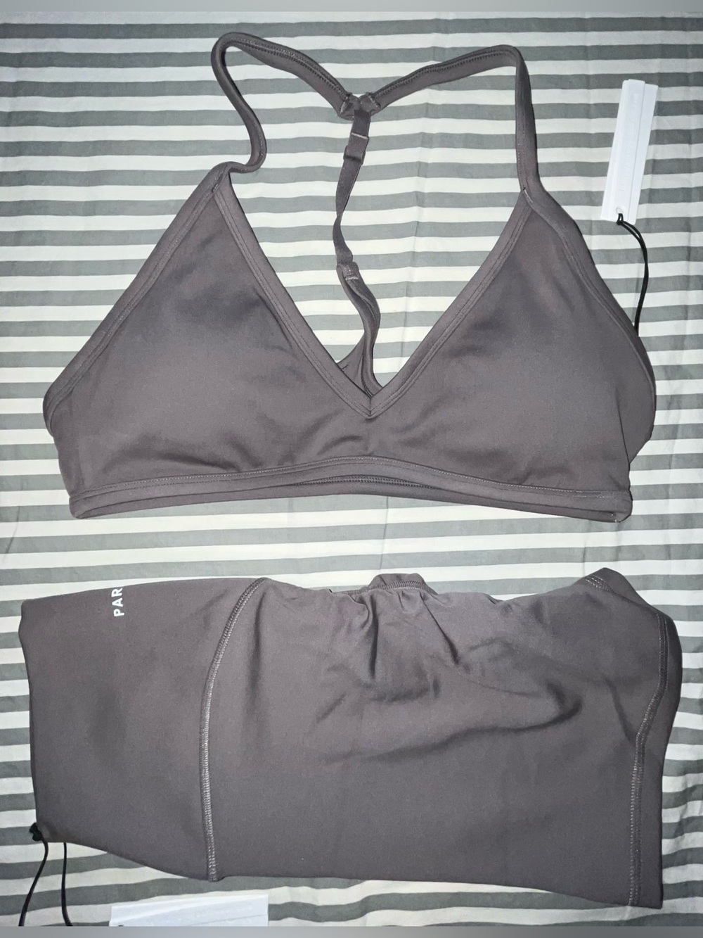 Paragon Reluna Bare Sports Bra + SculptSeam Plus High-Rise Shorts 5” Cement M